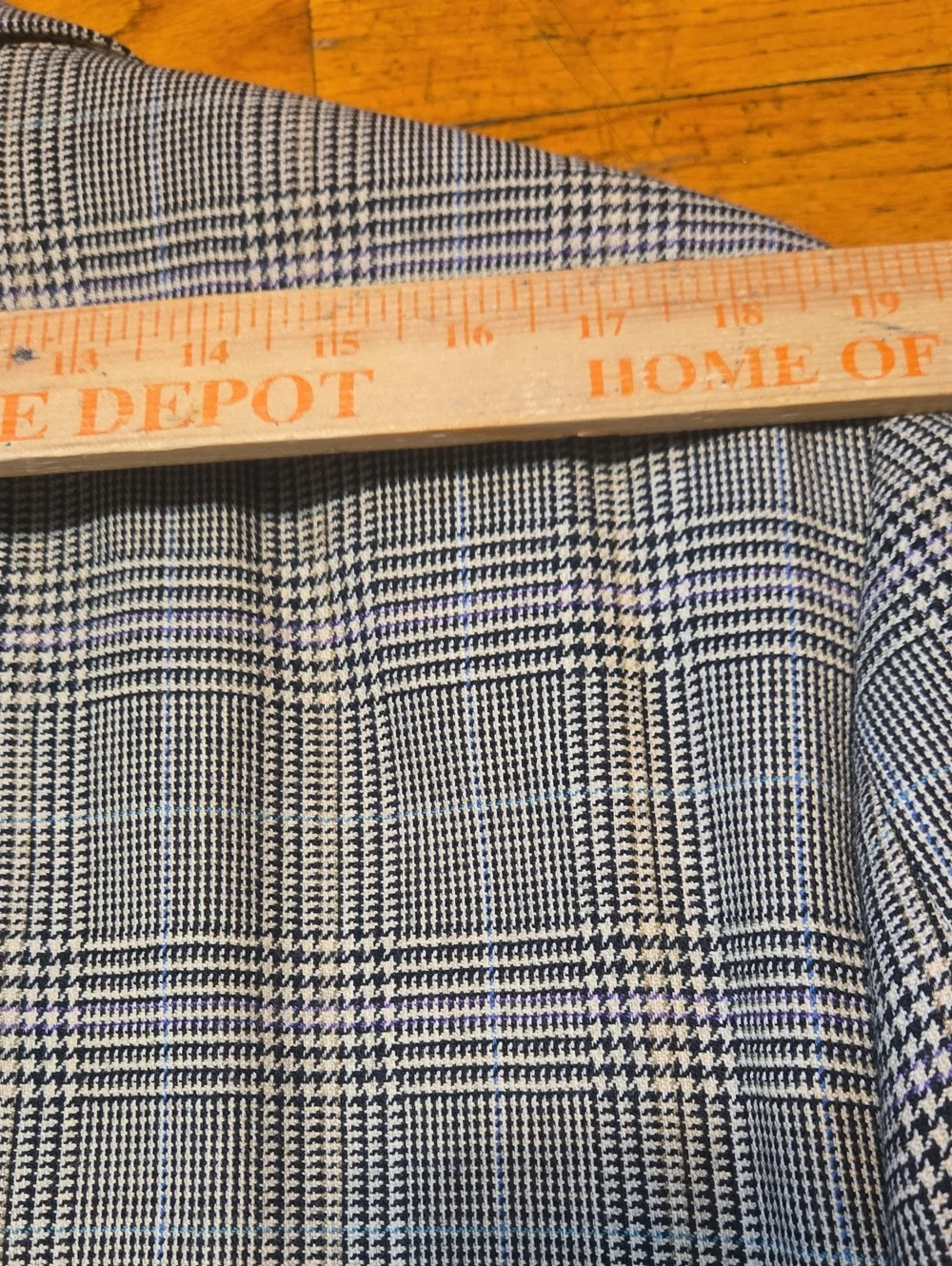Lauren Ralph Lauren Lambswool Blazer 44R Glen Plaid Sport Coat Jacket Grey Tweed